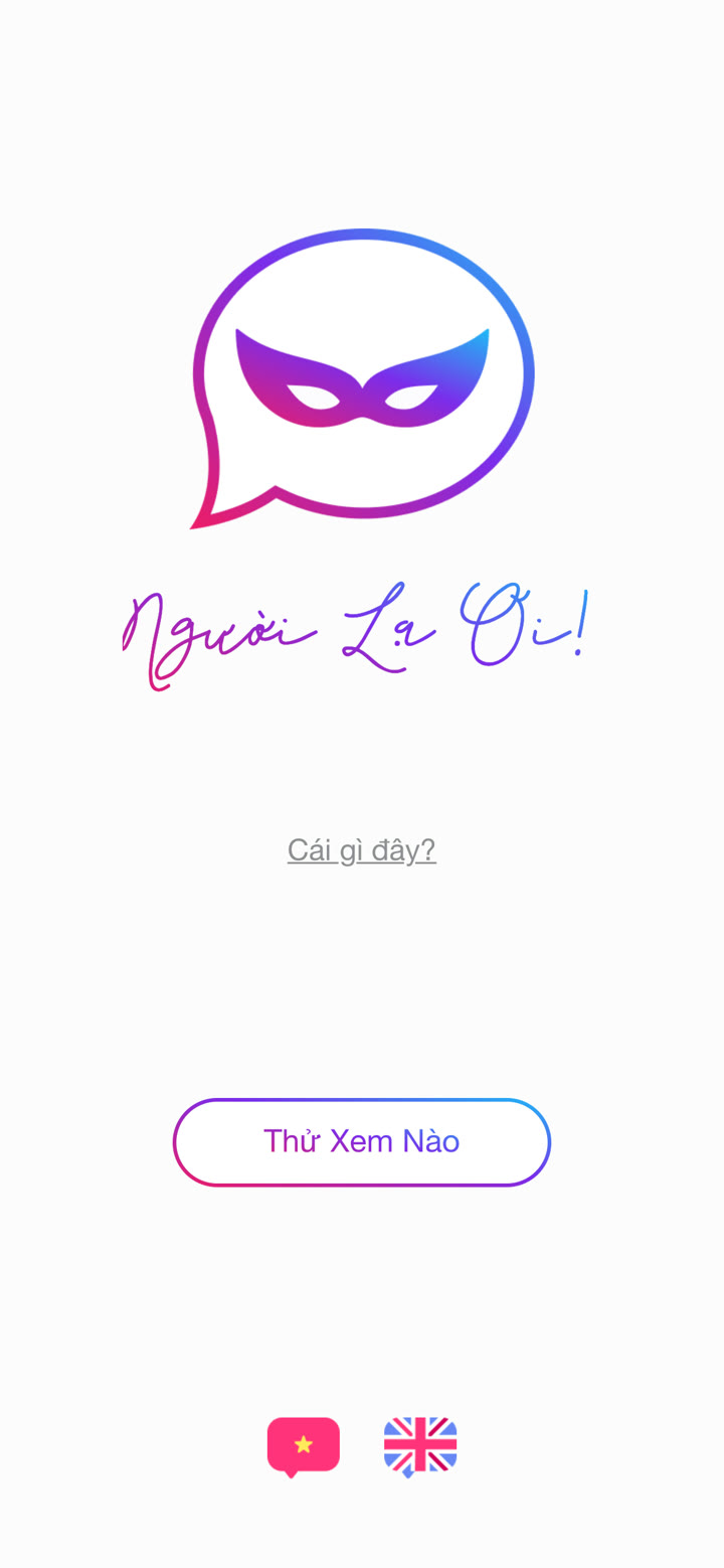 The Người Lạ Ơi start screen on a phone